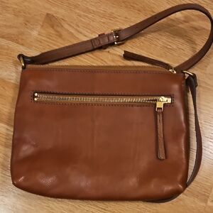 Fossil Brown Leather Crossbody Bag